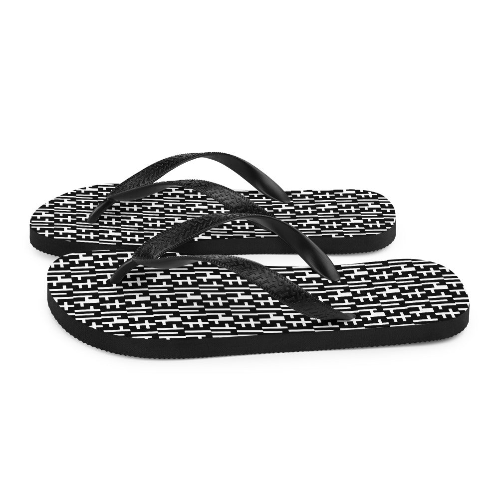 Negative Space | JESUS INFINITY Flip Flops | Black & White (2) | Get JESU5 Gear | Coolest CHRISTIAN Clothing on the Planet