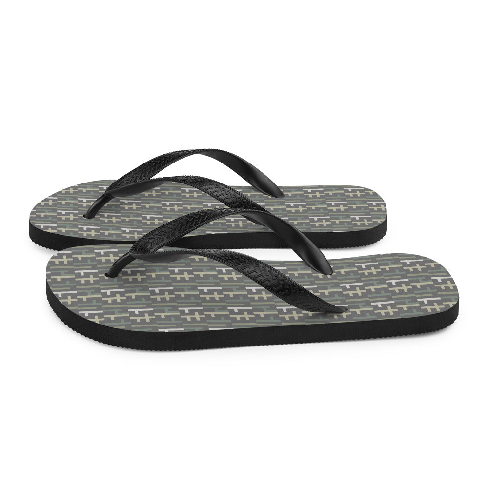 Negative Space | JESUS INFINITY Flip Flops | Grey Camo (1) | Get JESU5 Gear | Coolest CHRISTIAN Clothing on the Planet