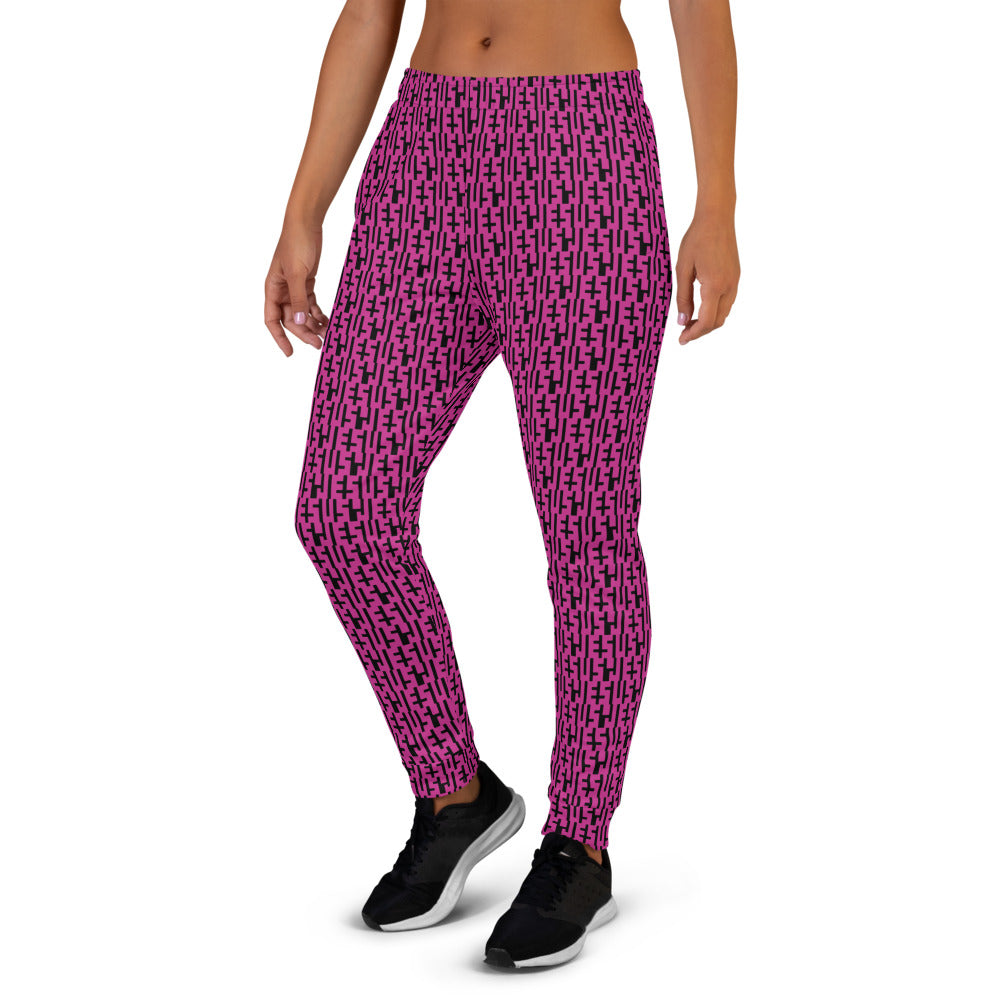 JESU5 Negative Space | Women's INFINITY Joggers | Pink & Black  | Get Bold Gear | Coolest CHRISTlAN Clothing on the Planet