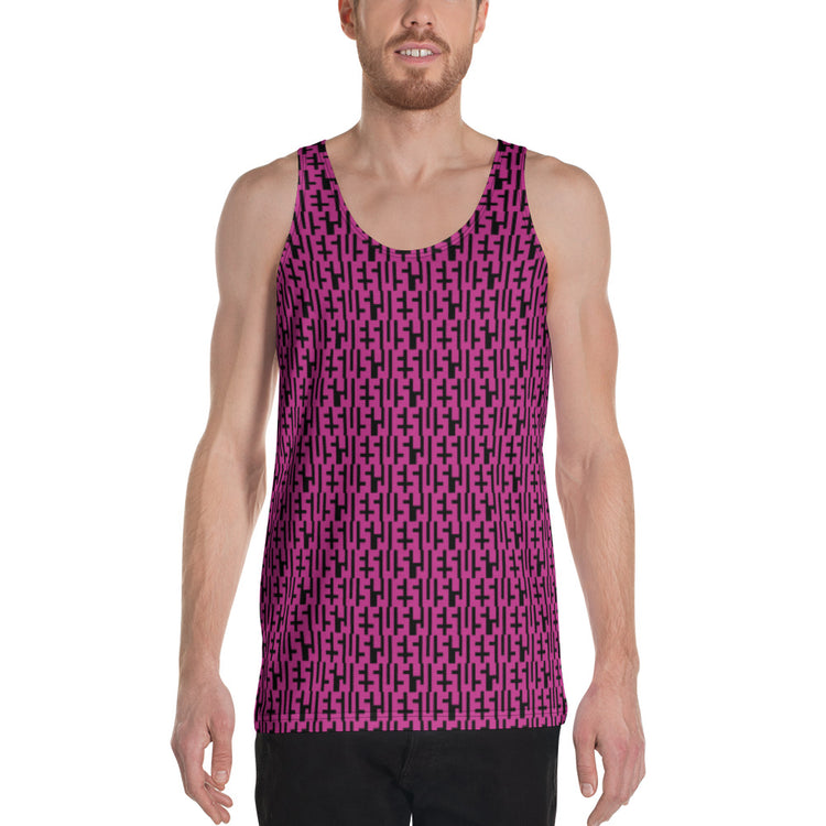 JESU5 Negative Space | Unisex INFINITY Tank Top | Pink & Black | Get Bold Gear | Coolest CHRISTlAN Clothing on the Planet