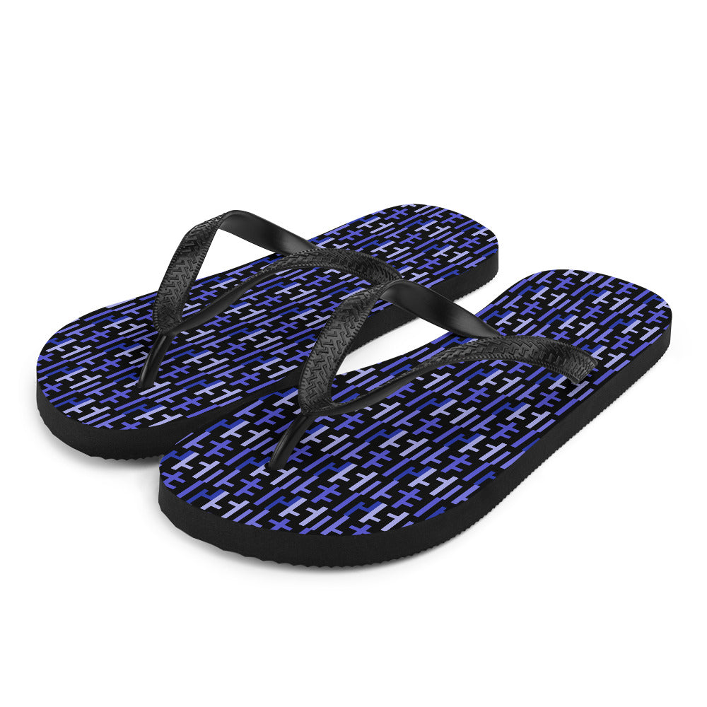 Negative Space | JESUS INFINITY Flip Flops | Black & Purple (2) | Get JESU5 Gear | Coolest CHRISTIAN Clothing on the Planet