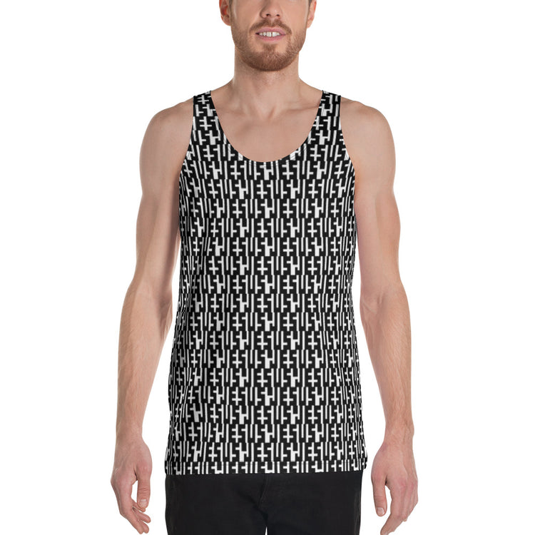 JESU5 Negative Space | Unisex INFINITY Tank Top | Black & White | Get Bold Gear | Coolest CHRISTlAN Clothing on the Planet