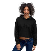 JESU5 Negative Space | Women's Cropped Hoodie | Black with Black Print | Get Bold Gear | Coolest CHRISTlAN Clothing on the Planet