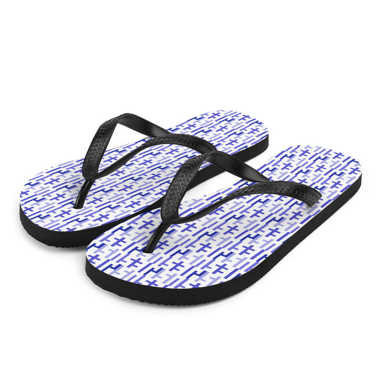 Negative Space | JESUS INFINITY Flip Flops | White & Purple (2) | Get JESU5 Gear | Coolest CHRISTIAN Clothing on the Planet