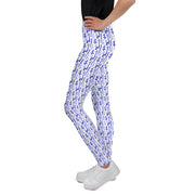 JESU5 Negative Space | Youth INFINITY Leggings | White & Purple | Get Bold Gear | Coolest CHRISTlAN Clothing on the Planet
