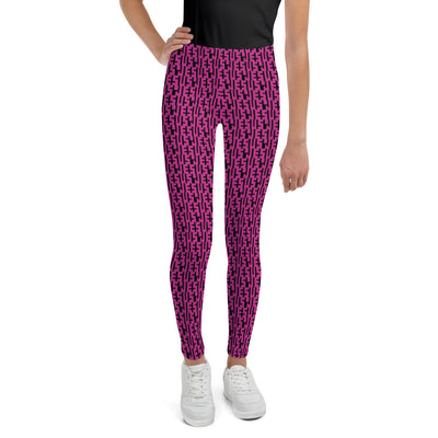 JESU5 Negative Space | Youth INFINITY Leggings | Pink & Black | Get Bold Gear | Coolest CHRISTlAN Clothing on the Planet