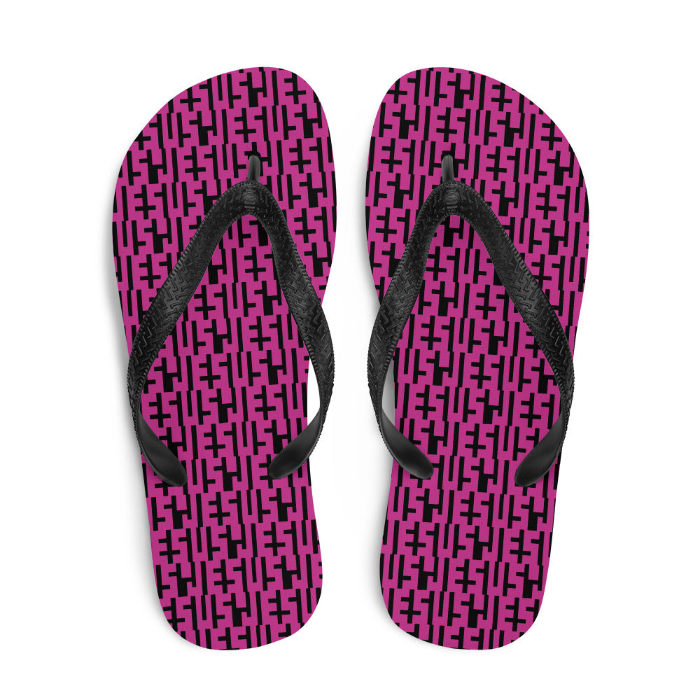 Negative Space | JESUS INFINITY Flip Flops | Pink & Black | Get JESU5 Gear | Coolest CHRISTIAN Clothing on the Planet