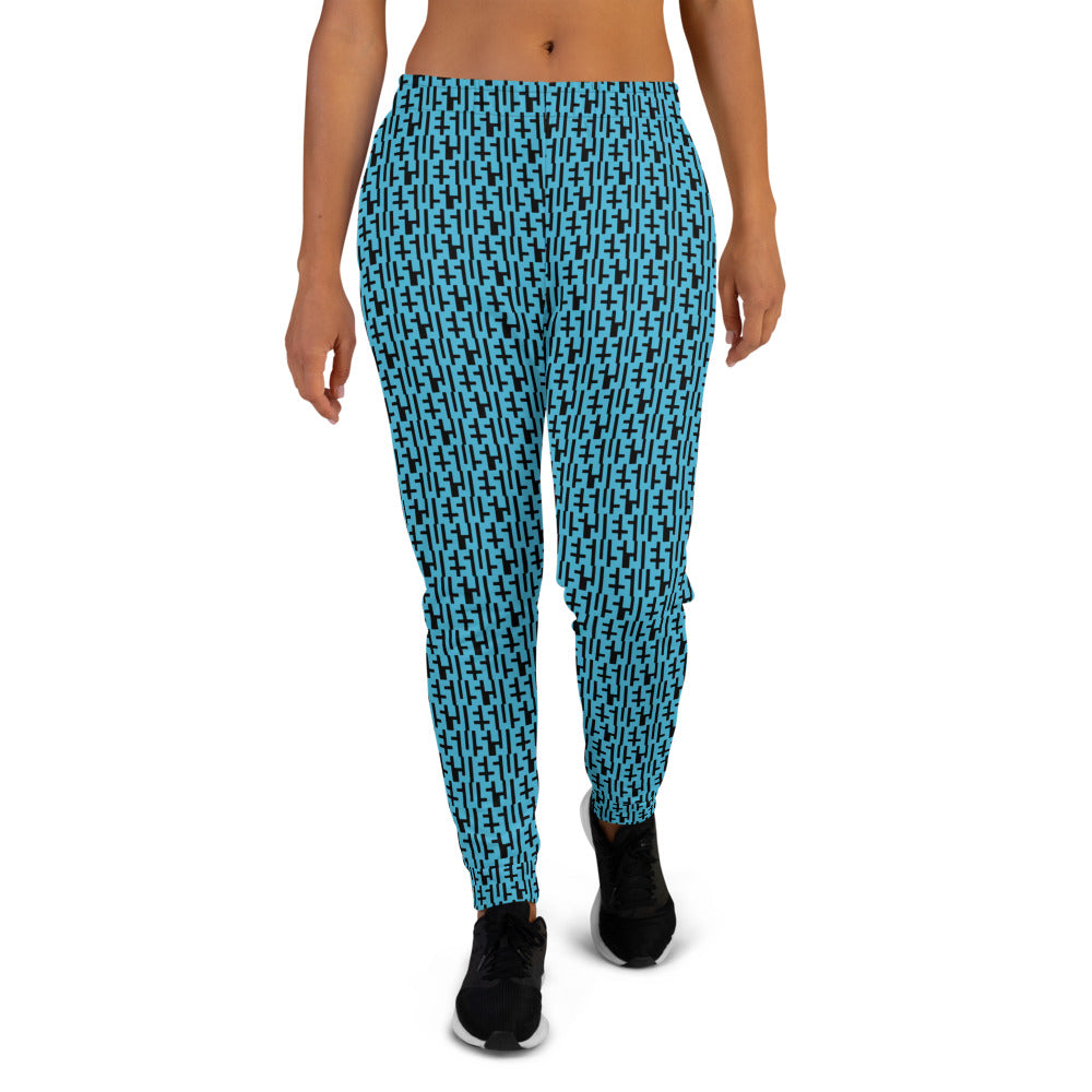 JESU5 Negative Space | Women's INFINITY Joggers | Blue & Black | Get Bold Gear | Coolest CHRISTlAN Clothing on the Planet