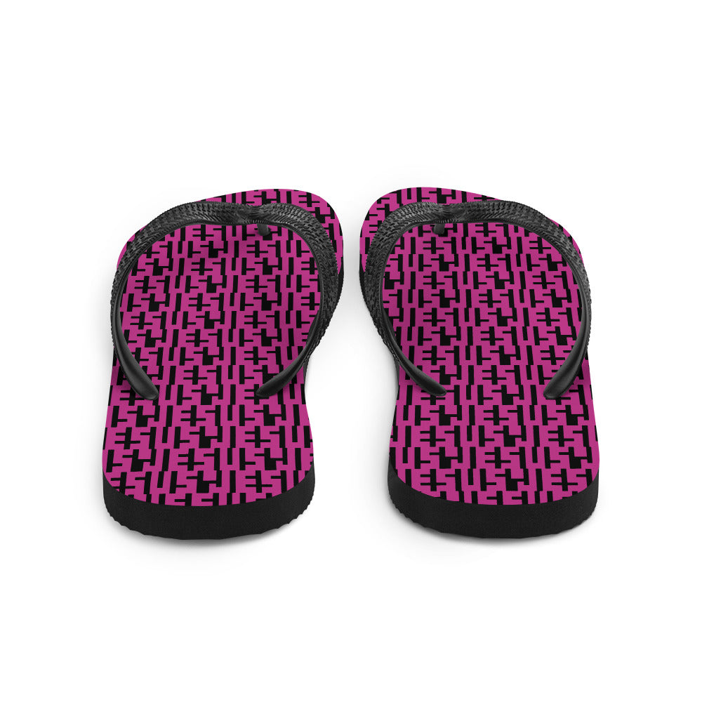 Negative Space | JESUS INFINITY Flip Flops | Pink & Black (6) | Get JESU5 Gear | Coolest CHRISTIAN Clothing on the Planet