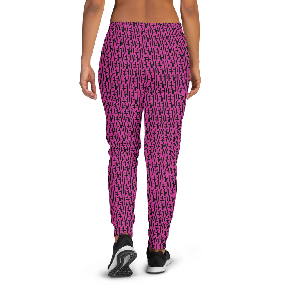 JESU5 Negative Space | Women's INFINITY Joggers | Pink & Black  | Get Bold Gear | Coolest CHRISTlAN Clothing on the Planet