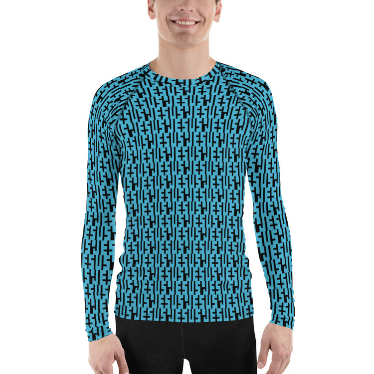 JESUS Negative Space | Mens INFINITY Rash Guard Rashie Vest| Blue & Black | Get JESU5 Gear | Coolest CHRISTIAN Clothing on the Planet