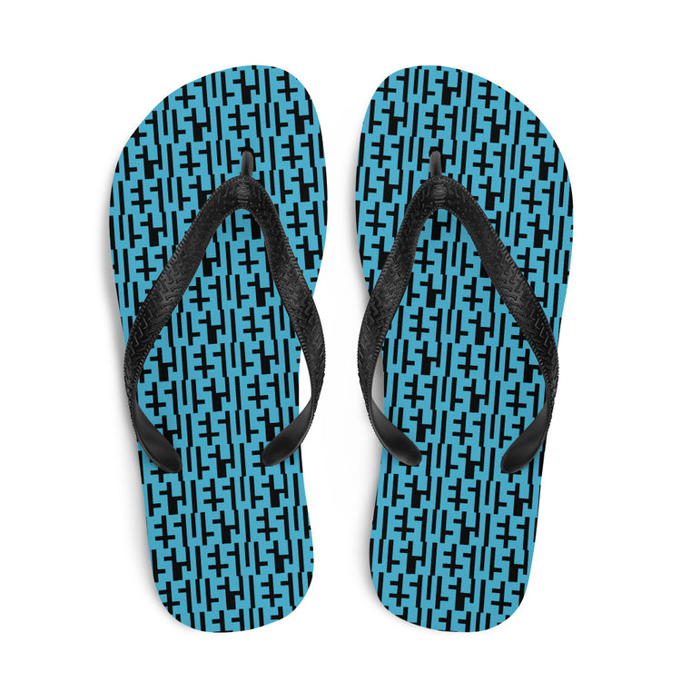 Negative Space | JESUS INFINITY Flip Flops | Blue & Black | Get JESU5 Gear | Coolest CHRISTIAN Clothing on the Planet