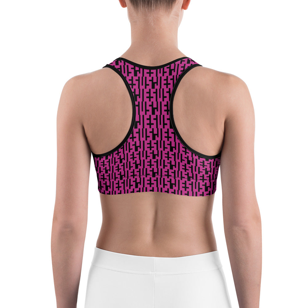 Negative Space | JESUS INFINITY Sports Bra | Pink & Black | Get JESU5 Gear | Coolest CHRISTIAN Clothing on the Planet