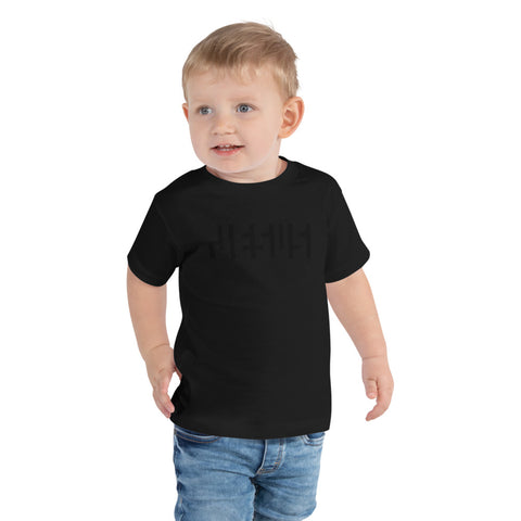 JESU5 Negative Space | Toddler Tee | Black with Black Print | Get Bold Gear | Coolest CHRISTlAN Clothing on the Planet