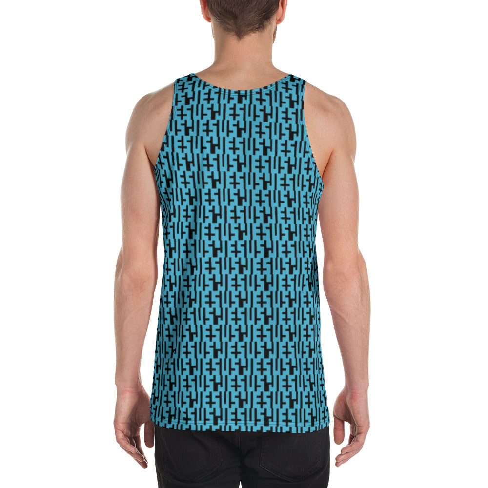 JESU5 Negative Space | Unisex INFINITY Tank Top | Blue & Black | Get Bold Gear | Coolest CHRISTlAN Clothing on the Planet