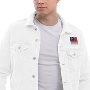 Unisex Cross & Stripes Denim Jacket
