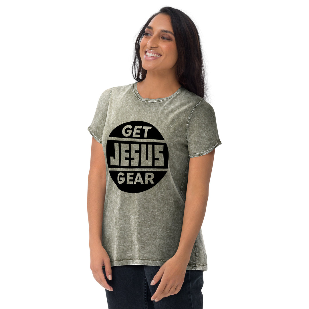 Get JESUS Gear Logo - Denim T Shirt