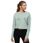 Womens JESUS Crop Sweatshirt - Camo Print