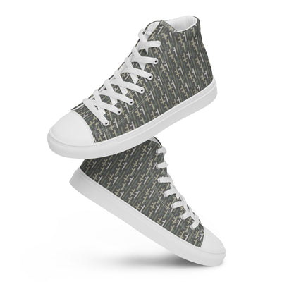 Womens JESUS High Top Canvas Shoes - Grey Camo INFINITY 1.0