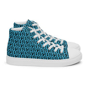 Womens JESUS High Top Canvas Shoes - Blue & Black INFINITY 1.0