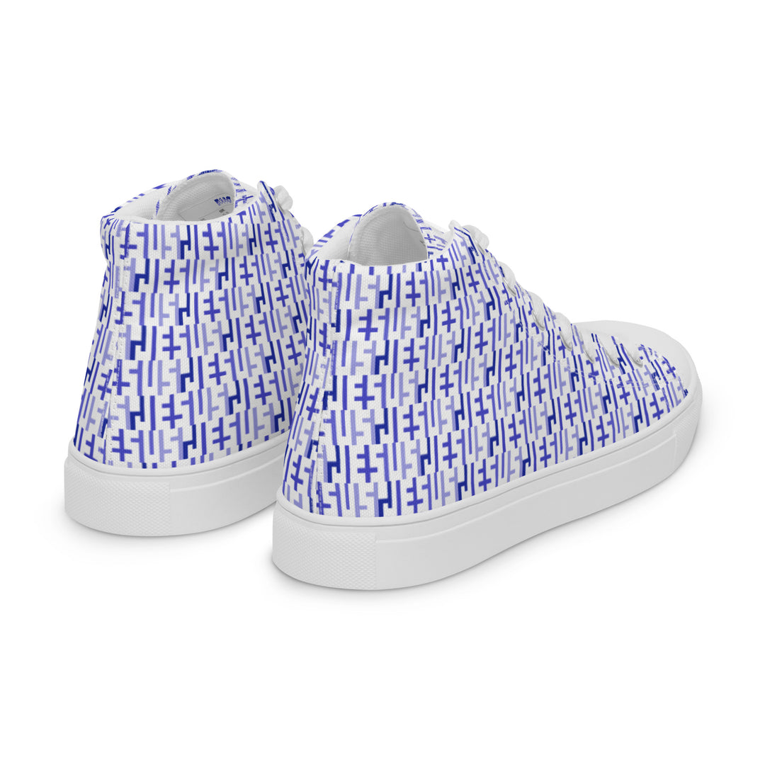 Womens JESUS High Top Canvas Shoes - White & Purple INFINITY 1.0