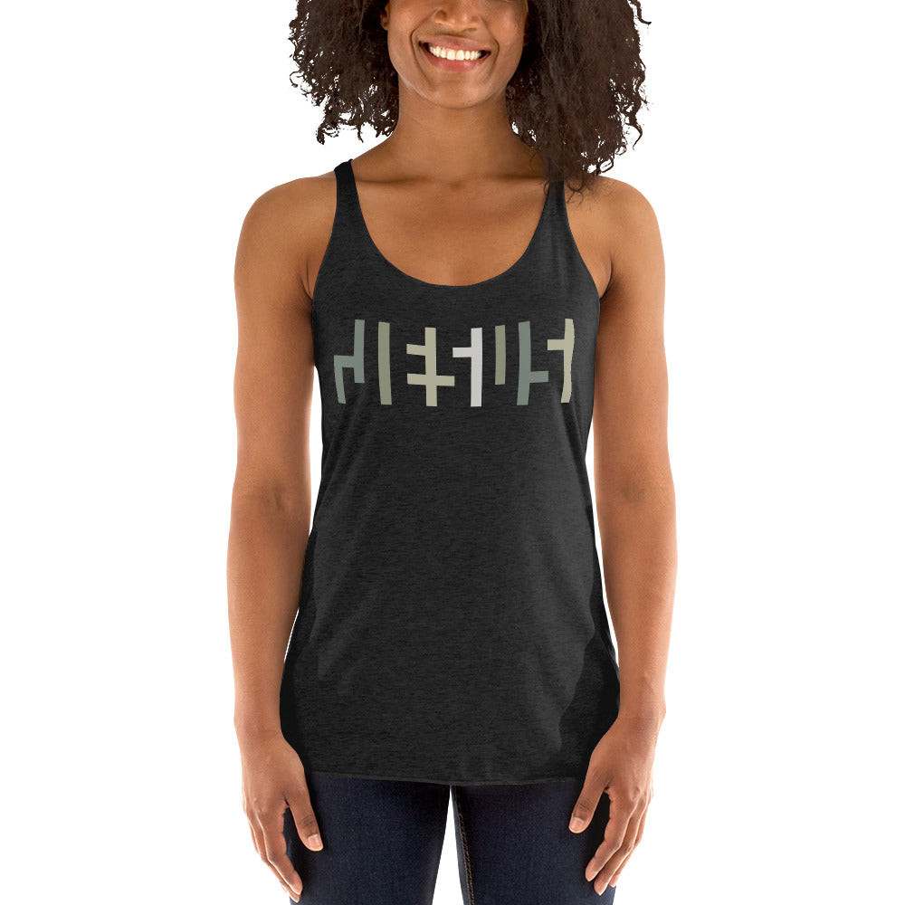 Womens JESUS Racerback Tank - Camo Print