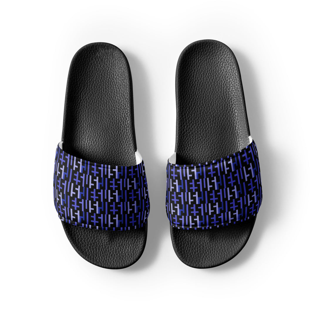 Womens JESUS Slides - Black & Purple INFINITY 1.0