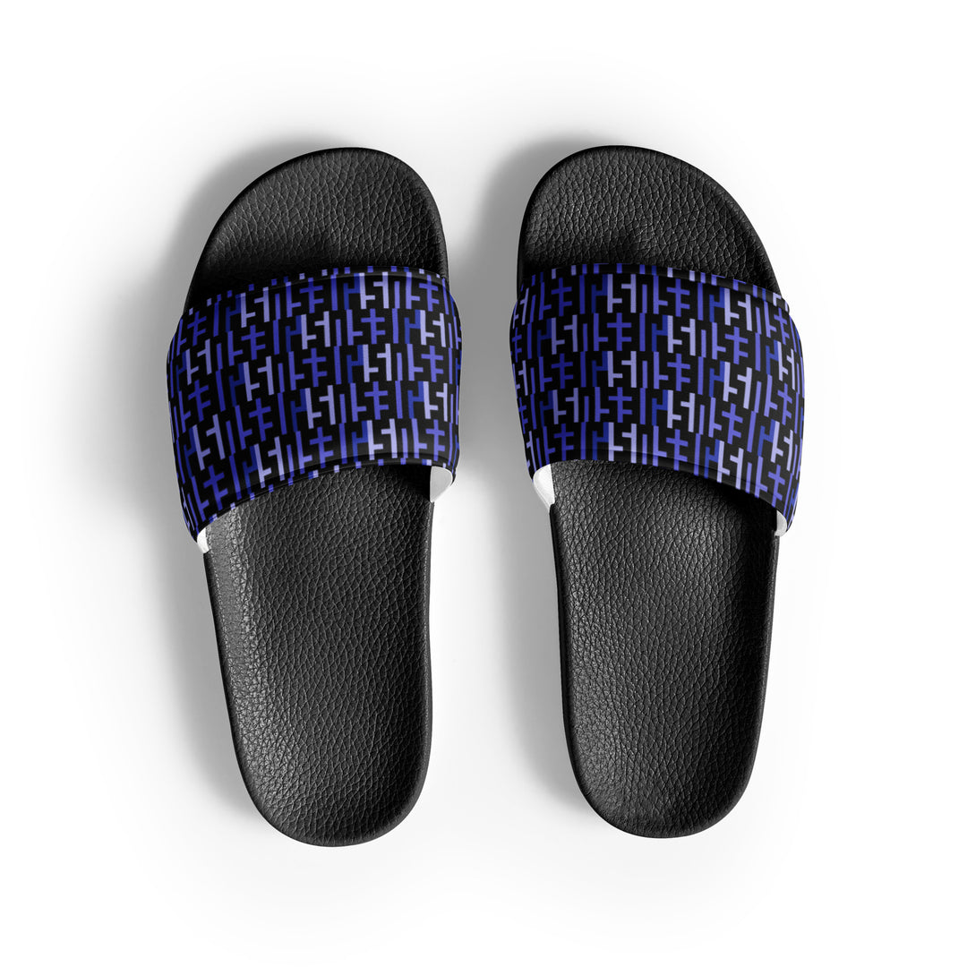 Womens JESUS Slides - Black & Purple INFINITY 1.0