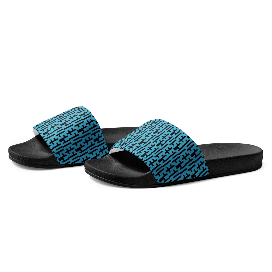 Womens JESUS Slides - Blue & Black INFINITY 1.0