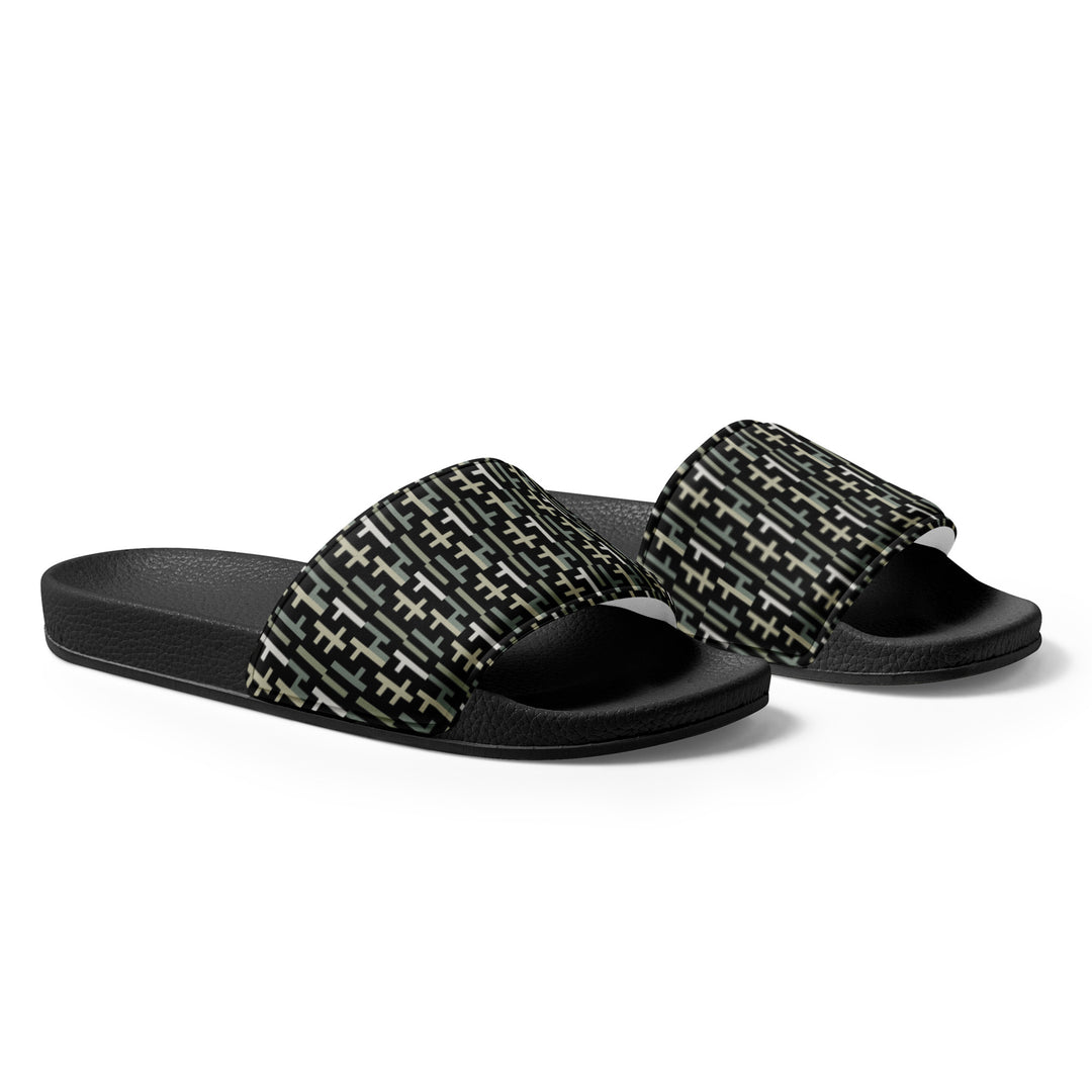 Womens JESUS Slides - Black Camo INFINITY 1.0