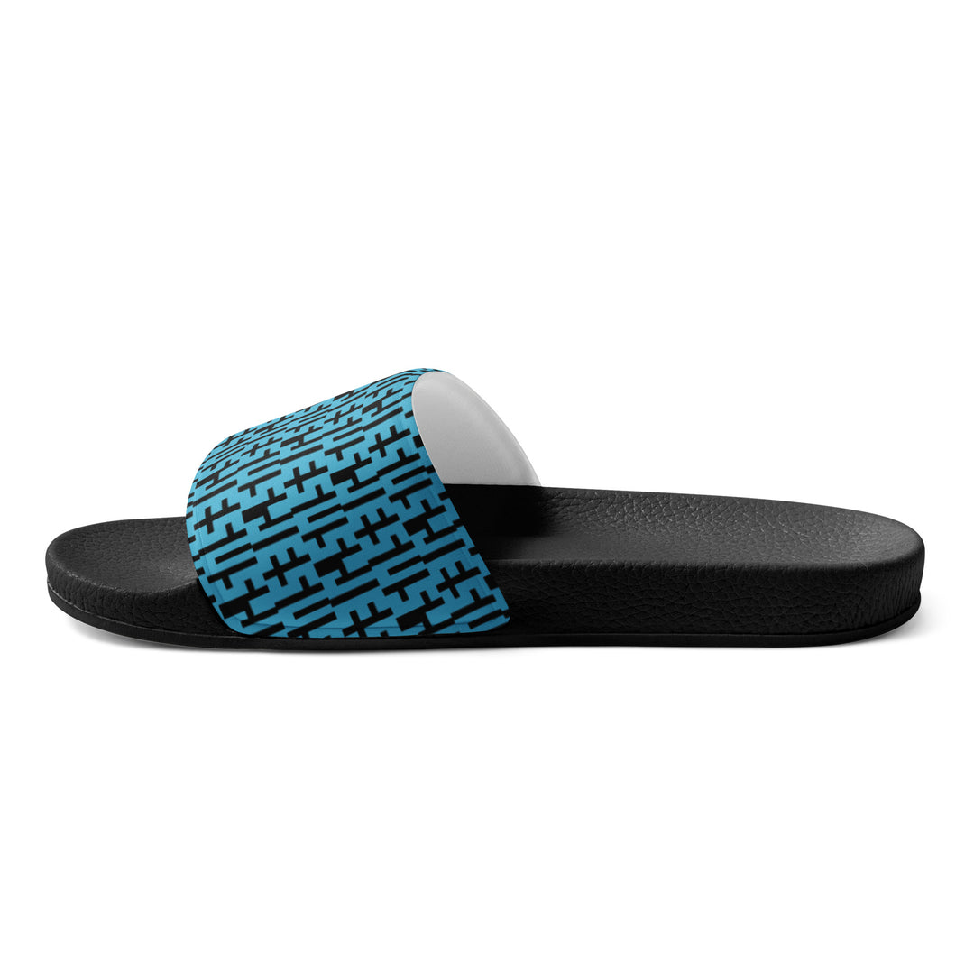 Womens JESUS Slides - Blue & Black INFINITY 1.0