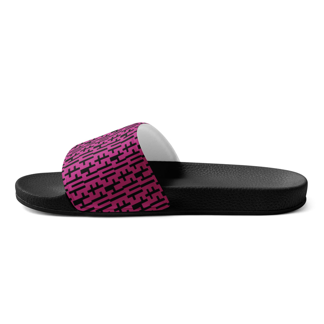 Womens JESUS Slides - Pink & Black INFINITY 1.0