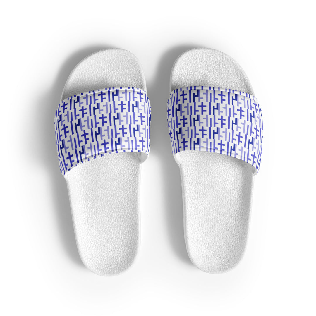 Womens JESUS Slides - White & Purple INFINITY 1.0