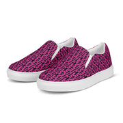 Womens JESUS Slip On Canvas Shoes - Pink & Black INFINITY 1.0